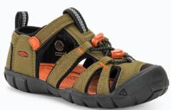 KEEN Sandale pentru copii SEACAMP II CNX YOUTH dark olive/gold flame - verde 36