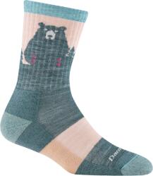 Darn Tough Șosete de trekking pentru femei HIKE/TREK BEAR TOWN LIGHTWEIGHT MERINO CUSHION MICRO CREW quartz - roz S