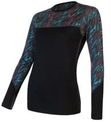 Sensor Tricou pentru femei cu mâneci lungi MERINO IMPRESS - negru M