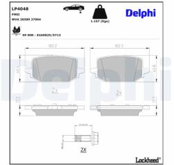 DELPHI set placute frana, frana disc DELPHI LP4048 (LP4048)