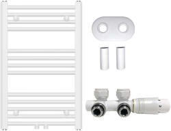 Cerano - Benito fürdőszobai radiátorszett - központi fűtés - középcsatlakozás 50 mm - 265W - matt fehér - 700x450 mm (CER-611691)