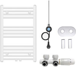 Cerano - Benito fürdőszobai radiátor szett - kombinált fűtés, wifi rúd - központi csatlakozás 50 mm - 300W - matt fehér - 700x450 mm (CER-126249)