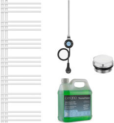 Cerano - Burke fürdőszobai elektromos radiátorkészlet - L/P - WIFI - 600W - matt fehér - 1500x500 mm (CER-265935)