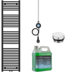 Cerano - Benito elektromos fürdőszobai radiátorszett - WIFI - 600W - matt fekete - 1700x450 mm (CER-911258)