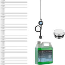 Cerano - Burke fürdőszobai elektromos radiátor szett - B/J - WIFI - 300W - matt fehér - 1200x500 mm (CER-223429)