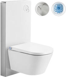Cerano - Fali WC bidével Modul/Cronus Standard - fehér fényes / fehér matt - beépített WC-gomb - pneumatikus modul - 59, 3x38, 4 cm (CER-591964)