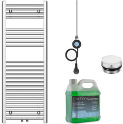 Cerano - Benito fürdőszobai elektromos radiátorszett - WIFI - 300W - króm - 1200x450 mm (CER-317984)