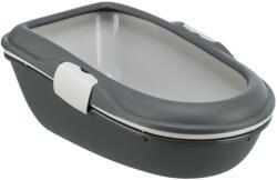 TRIXIE | Berto Litter Tray, Threepart, with separating system | alomtálca szett - három részes macskáknak - sötétszürke-világosszürke, 39 × 22 × 59 cm - 1 db