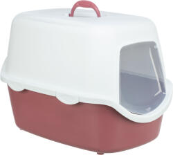 TRIXIE | Vico Litter Tray, with Hood | Fedeles macska WC - antikrózsaszín-fehér, 40 × 40 × 56 cm - 1 db
