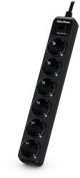 CyberPower PRELUNGITOR CYBER POWER, Schuko x 6, conectare prin Schuko (T), cablu 1.8 m, 10 A, protectie supratensiune, negru, "B0620SC0-DE" (timbru verde 0.18 lei) (B0620SC0-DE)