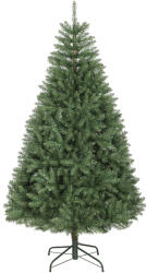 HomCom Brad Artificial de Crăciun de 180 cm, Brad de Crăciun Fals cu Ramuri Dense pe Balama, Bază Metalică Pliabilă, Structură pe Secțiuni Ușor de Asamblat, Verde | Aosom Romania (83C-069V01GN)