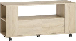 HomCom Suport pentru TV de 42" cu Roți Pivotante și Frână, Rafturi Ajustabile și Sertare, 102x34.5x48.5 cm, Lemn | Aosom Romania (83B-554V00ND)
