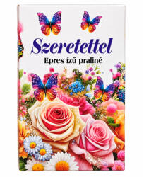 Szerettel Szeretettel csokoládé desszert 120g epres ízű virágos