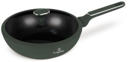 Berlinger Haus Wok serpenyő edzett üvegfedővel Matte Green 28cm 55350 (BH/8159)