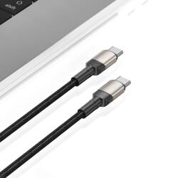 Tech-Protect Kábel töltéshez és adatátvitelhez TECH-PROTECT UltraBoost EVO, 2x USB Type-C, PD 100W, 5A, 1m, szürke
