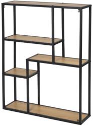 HOUSE 5 Raft metalic deschis cu rafturi cu aspect de lemn, 91x75x20 (400575) Raft
