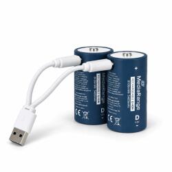 MediaRange USB-C Li-Ion, D típusú, 1, 5V, 5400mAh, 2 db (MRBAT169)
