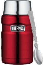 Thermos Stainless King ételtermosz, 0, 71 l + összecsukható kanál + csésze, piros