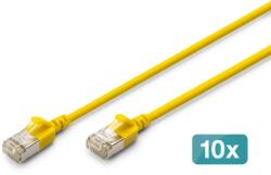 ASSMANN Patch Cord Digitus by Assmann DK-1632-A-050S-Y-10, F/FTP, Cat6a, 5 m, Yellow, 10 bucati (DK-1632-A-050S-Y-10)