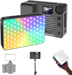 NEEWER Lumină pentru cameră NEEWER Basics, lumină video cu magnet RGB color, modul boost de 45 W, panou LED mic, 4800lx/0, 5m CRI 95+ 2500-10000K 14 scene 5000mAh pentru înregistrări fotografice în flux cu t