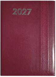 Alisca Határidőnapló ALISCA Rebel varrott B/6 napi fehér lapos bordó 2027 260602/VBO (260602/VBO)