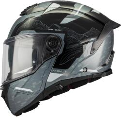 MT Helmets Cască de motocicletă pliabilă MT Atom 2 SV Highlands C2 negru-gri (MT1335C94C21)