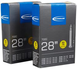 Schwalbe SV15 Presta Extra Long országúti kerékpár belső gumi 60 mm 700 x 18-28 C fekete 2 db (SV15)