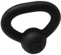 Athlyt öntöttvas kettlebell 2 kg fekete súlyzó edzéshez otthoni és edzőtermi használatra