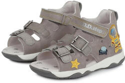 D. D. STEP Sandale băieți, cu luminite, gri, 20-24 gri deschis (137321)