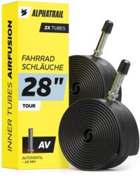 Alphatrail Rick 28 colos kerékpár belső gumi AV Schrader szelep 2 db szett - Kompatibilis Schwalbe, Continental, Michelin, Kenda és Maxxis g
