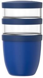 Mepal Ellipse müzlis pohár szett 3 részes - To Go joghurtos és snack tartó - mosogatógépben mosható - 500 + 200 + 200 ml - Vivid blue