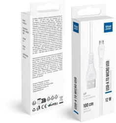 Blue Star USB-A - Micro USB töltő- és adatkábel 12W 2A 1m - fehér (5903396460128)