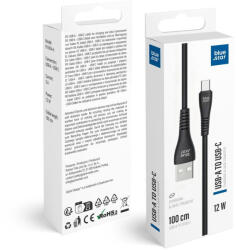 Blue Star USB-A - USB-C töltő- és adatkábel 2A 12W 1m - fekete (5903396460159)