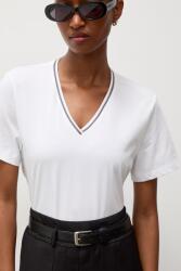 Answear. LAB női t-shirt selyemmel - fehér S