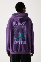 Hurley kapucnis melegítőfelső női pamuttal - lila S