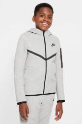 Nike cipzáras melegítőfelső kapucnival gyerek pamuttal Sportswear Tech Fleece - szürke 128-137 - answear - 30 990 Ft