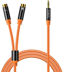 ORICO AXRF 3.5mm Mini Jack - 2x RCA Aljzat Audió Kábel - 3m - Narancs (ORICO-AXRF-30-OR-BP)