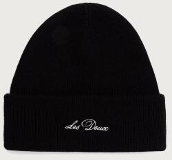 Les Deux beanie férfi gyapjú - fekete Univerzális méret