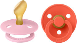 BIBS Colour anatómiai természetes kaucsuk cumi 2 db - 2-es méret Változat: Baby Pink / Tango