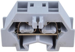 Tracon Mini rugós ipari sorozatkapocs, csavarral rögzíthető, szürke 400V 18A 0.08-1.5 mm2 2P (TSKD1-5D)