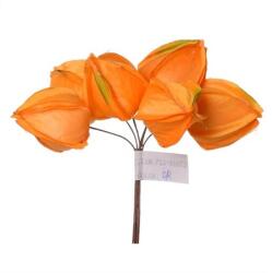  Selyemvirág Physalis betűzős műanyag 13 cm narancssárga (P23-91073)