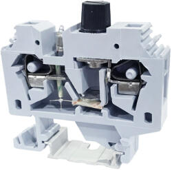 Tracon Biztosítékos ipari sorozatkapocs, rugós, sínre, szürke 220V 10A 0.2-6 mm2 2P (TSKC6B)