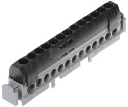 Legrand Elosztókapocs fekete 13P csavaros 12csatl. /16mm2 1csatl. /25mm2 kalapsínre Lexic LEGRAND (LEGR04854)