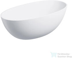 Omnires SHELL M+ 148x75 cm-es szabadon álló kád, matt fehér SHELL148WWBM (SHELL148WWBM)
