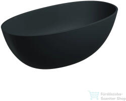 Omnires SHELL M+ 148x75 cm-es szabadon álló kád, matt fekete lava SHELL148WWBLV (SHELL148WWBLV)