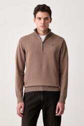 G-Star RAW félgarbó férfi pamuttal Core refined half zip - barna XXL