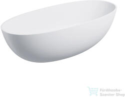 Omnires SHELL M+ 175x78 cm-es szabadon álló kád, matt fehér SHELL175WWBM (SHELL175WWBM)