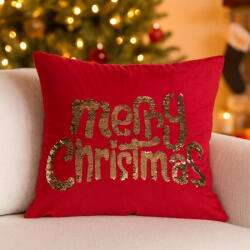 Takoy Díszpárnahuzat 45x45 Merry Christmas piros