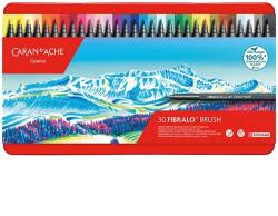 Caran d'Ache Fibralo Brush Pen ecsetfilc készlet - 30 db, fémdobozos