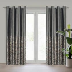 Takoy Draperie gata făcută TORI din catifea decorată cu imprimeu fin de crenguțe 140 x 250 cm-HF-460520